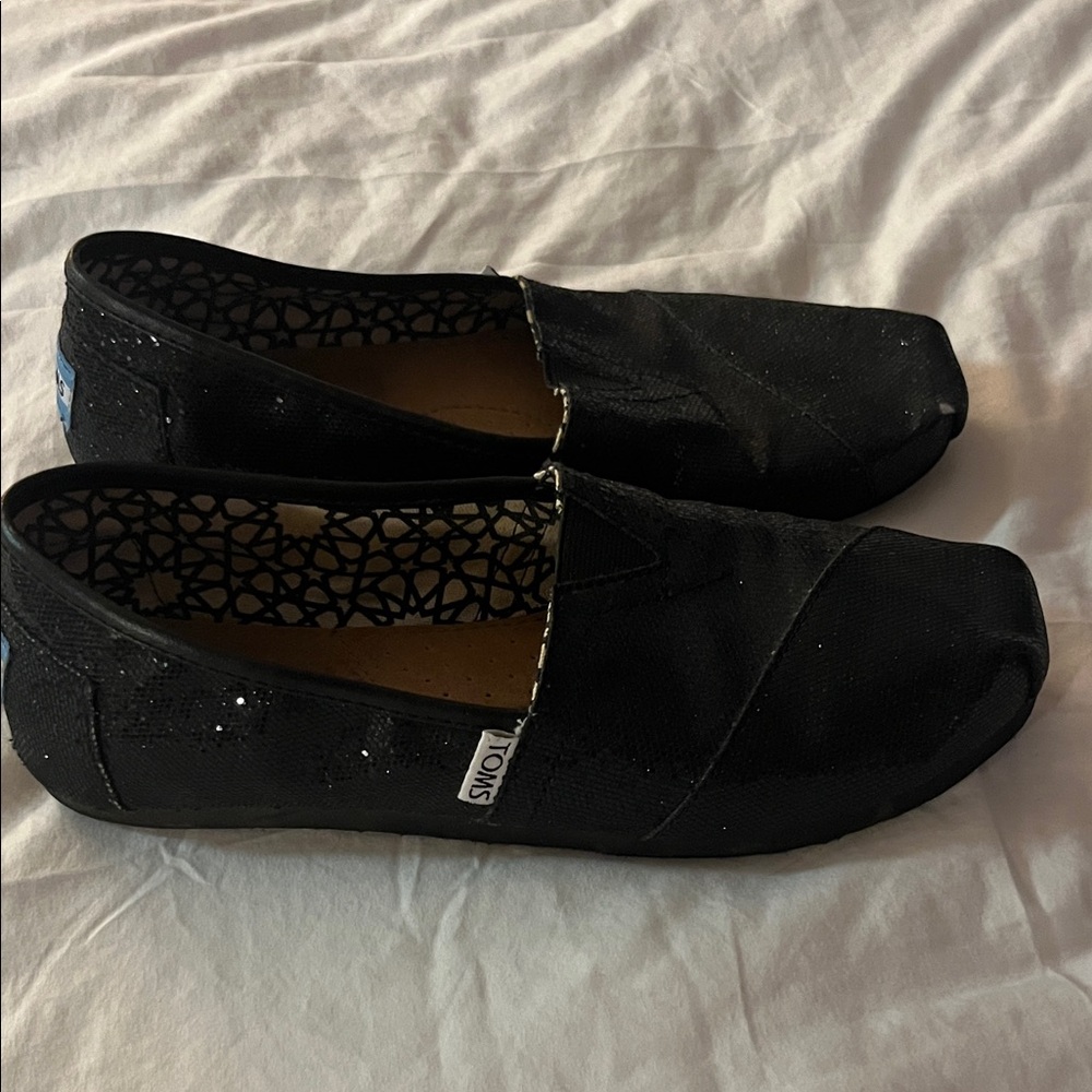TOMS Women's Sparkling Black Loafers